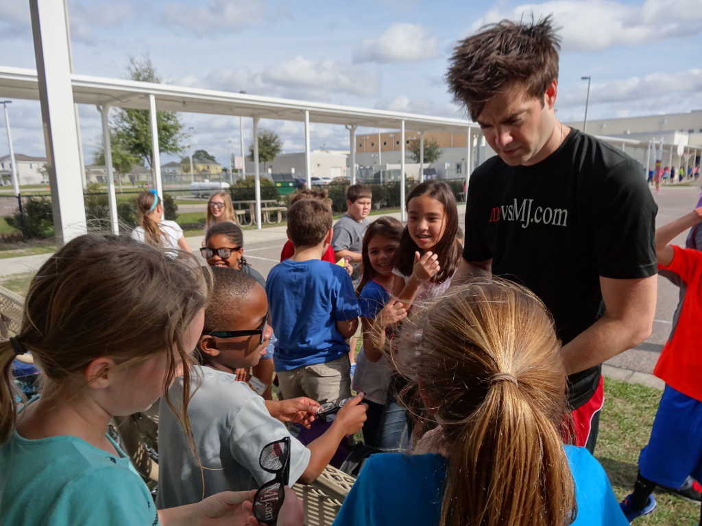 Spending time with kids from Keene's Crossing Elementary (January 2015)